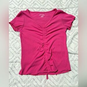 Ruched V-Neck Tee